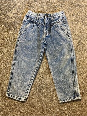 Vintage Jet Set Kids' Light Blue Acid Wash Denim Jeans size 4
